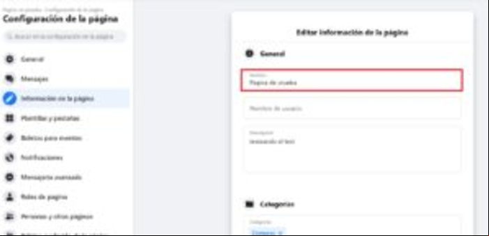 Cómo cambiar nombre de una página en Facebook - Cambiar el nombre de una página en Facebook desde PC