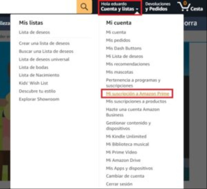 Cómo cancelar la suscripción de Amazon Prime o darte de baja - Pasos para cancelar la suscripción de Amazon Prime