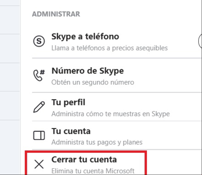 Cómo eliminar una cuenta de Skype - Eliminar cuenta de Skype desde un PC